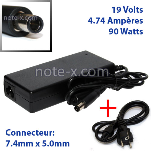 Chargeur HP Pavilion 17-f063nf 19.5V 4.62A - Adaptateur Secteur Noir - Neuf