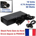 CHARGEUR ALIMENTATION COMPATIBLE POUR COMPAQ HP VF685AA - ST123 - 19V - 4.74A - 7.4mm x 5.0mm / 1 Broche